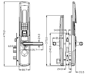 Fingerprint Lock Size